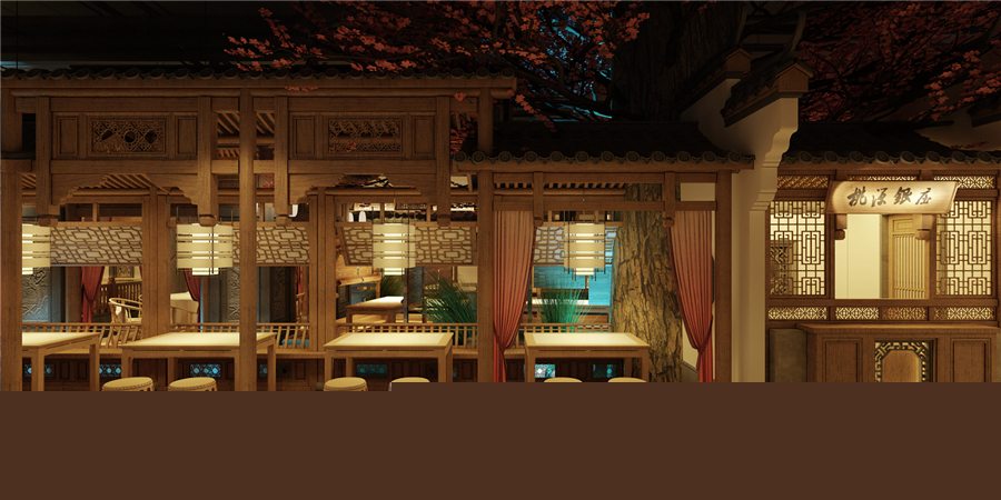 670平米开封中餐厅装修设计效果图