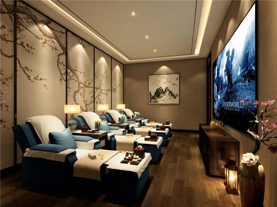 570平米足浴SPA会所装修设计效果图