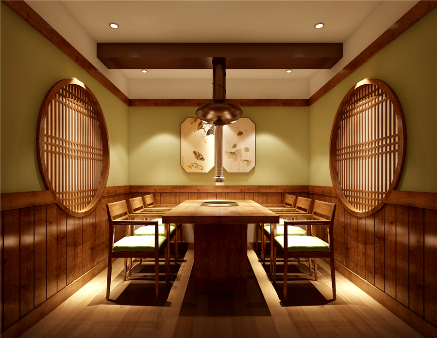 600平米韩式烤肉店设计装修效果图