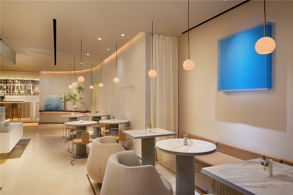 135平米轻奢咖啡甜品店装修设计效果图