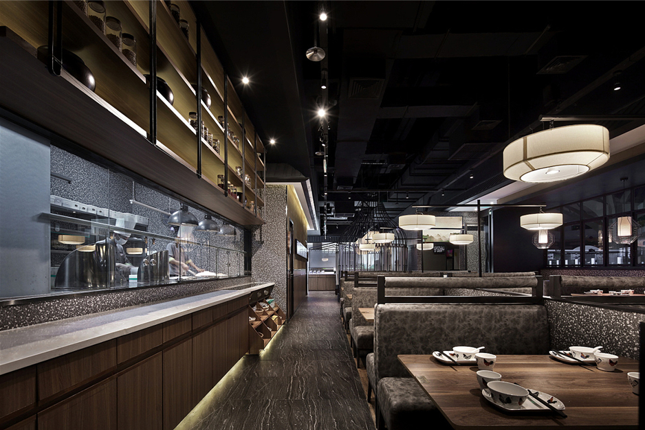 340平米现代中餐厅装修设计效果图