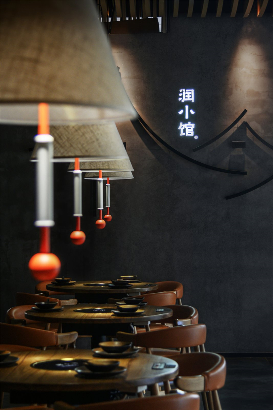 335平米中式餐厅设计装修效果图