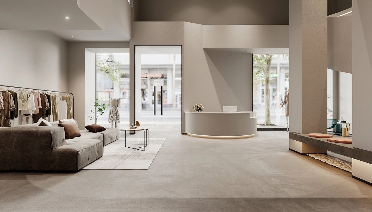 400平米侘寂风服装店装修设计效果图