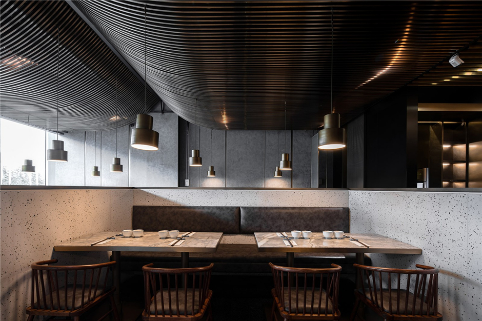 150平米新中式面馆装修设计效果图