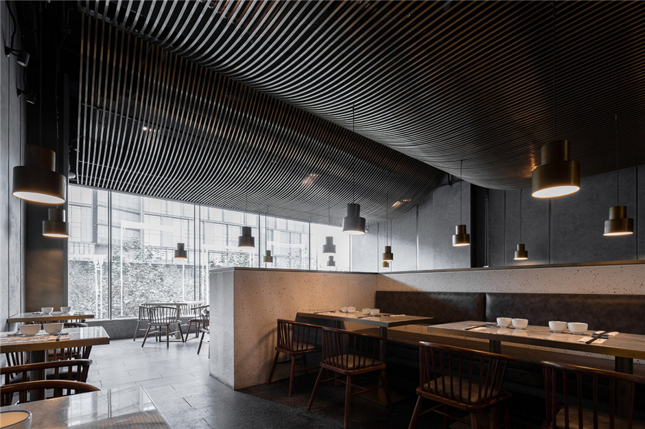 150平米新中式面馆装修设计效果图