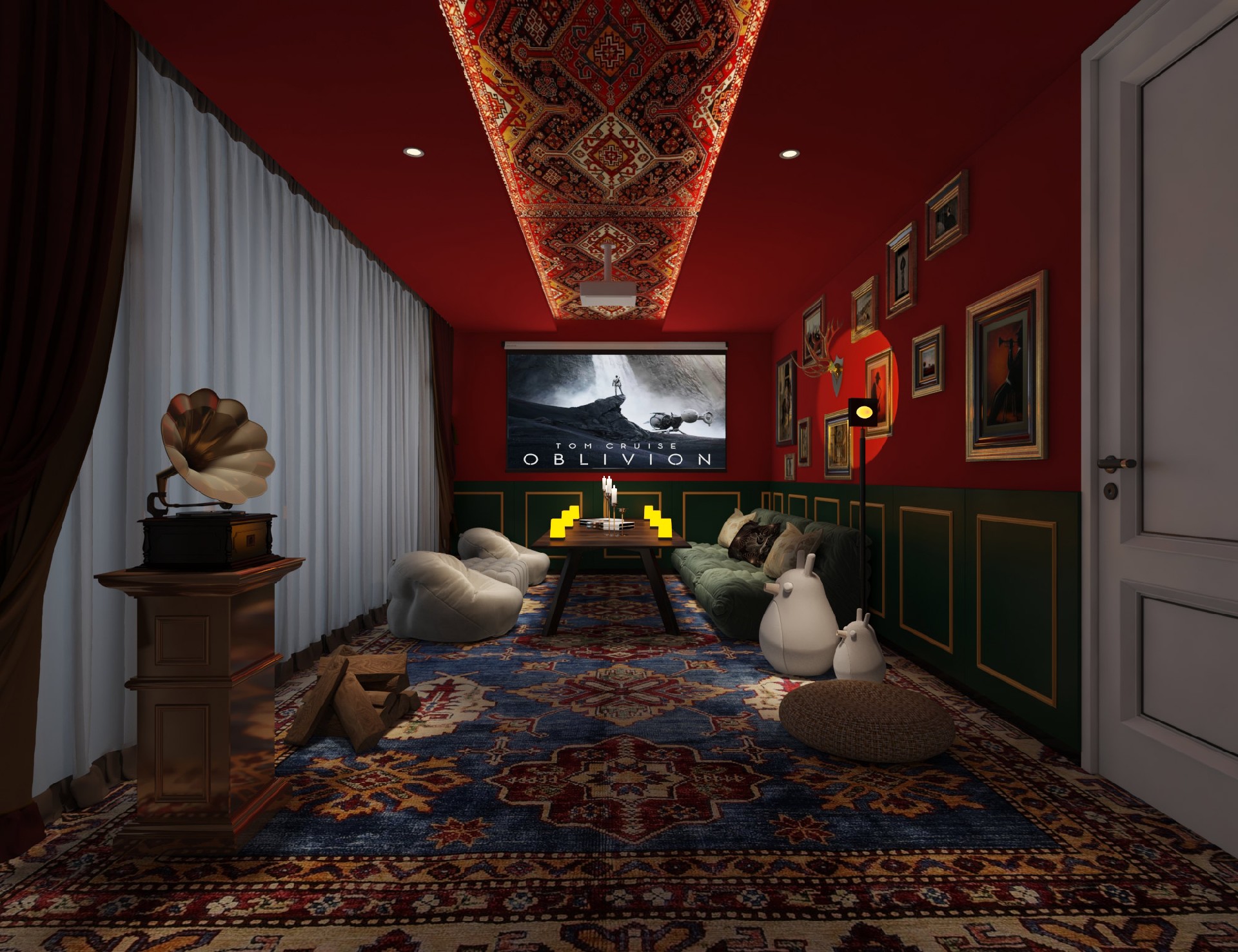 350平米剧本杀馆装修设计效果图