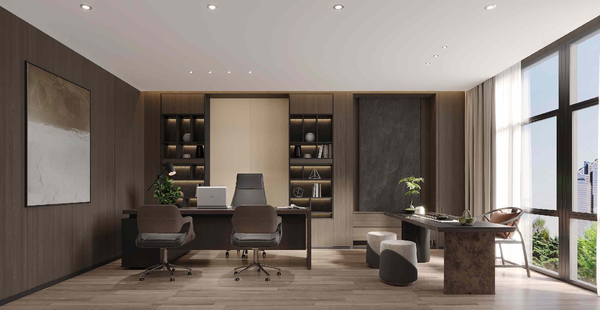 500平米科技办公室装修效果图