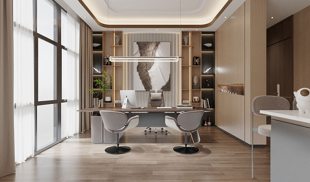 500平米科技办公室装修效果图