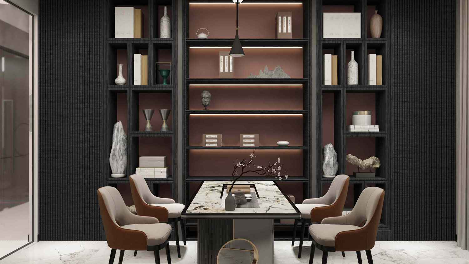 1000平米集团办公室装修效果图