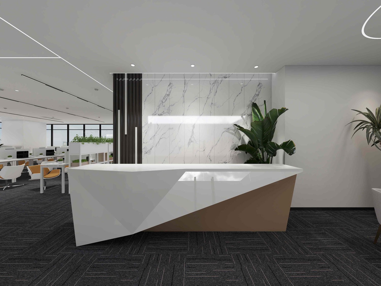 610平米郑州办公室装修设计效果图