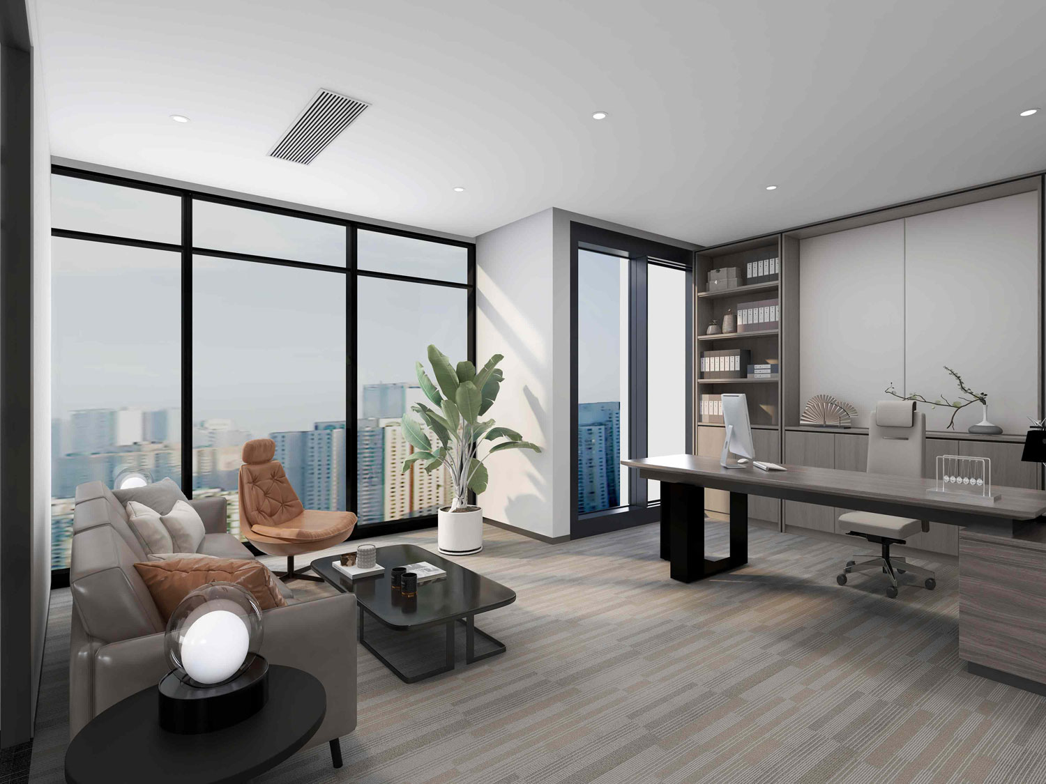 610平米郑州办公室装修设计效果图