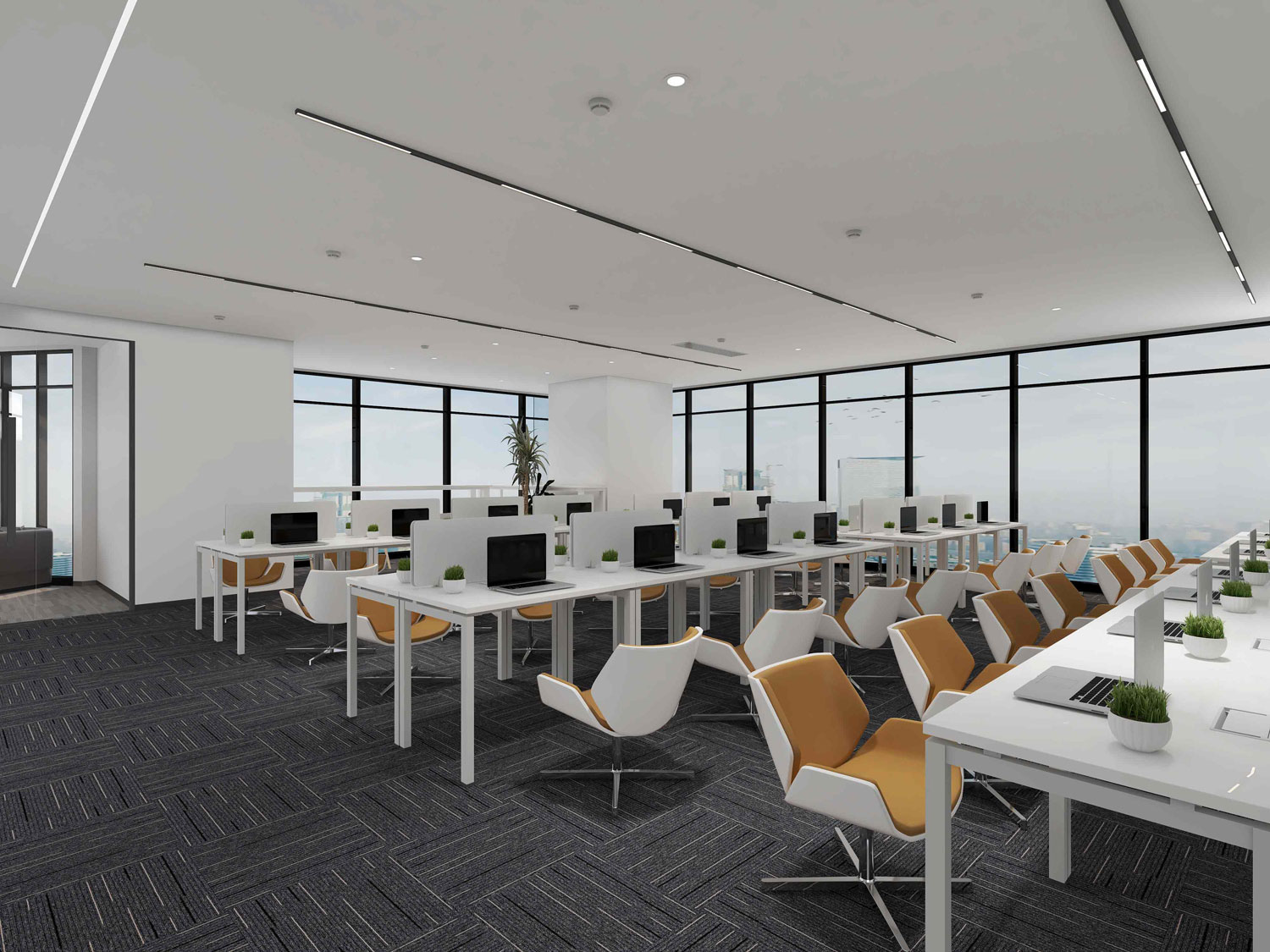 610平米郑州办公室装修设计效果图