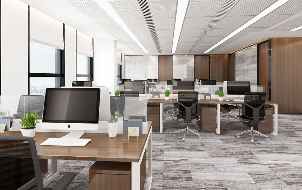 87平米办公室设计施工效果图