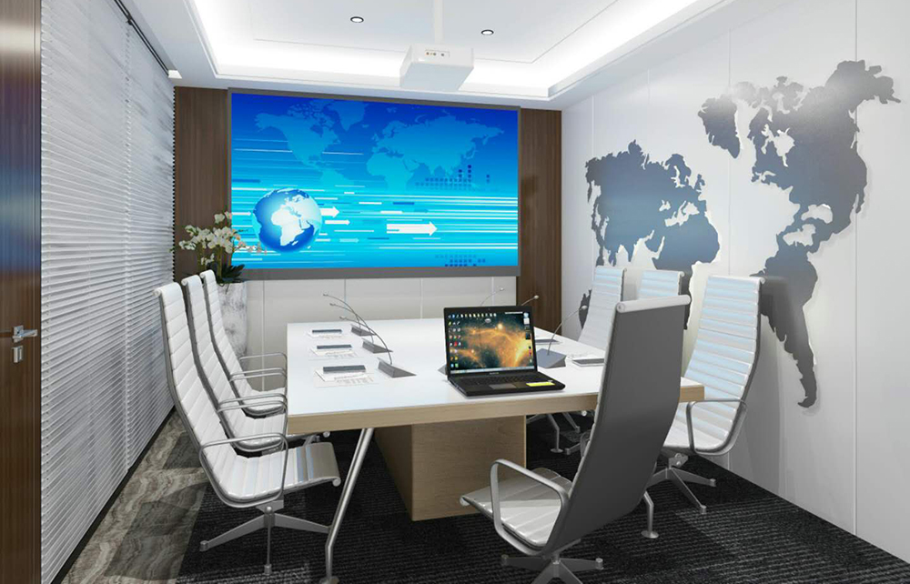 87平米办公室设计施工效果图