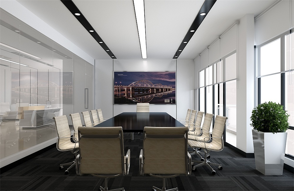 260平米郑州办公室装修新中式效果图