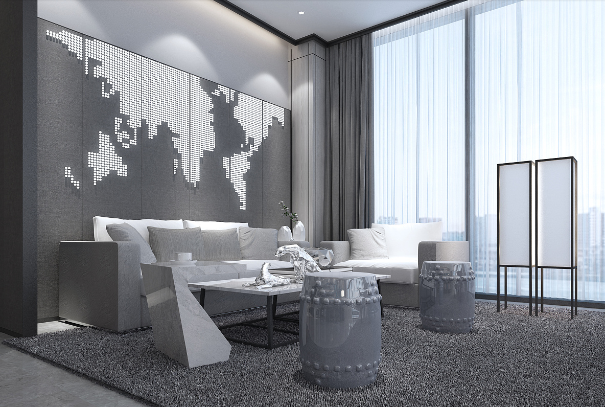 160平米极简禅意办公室设计效果图赏析