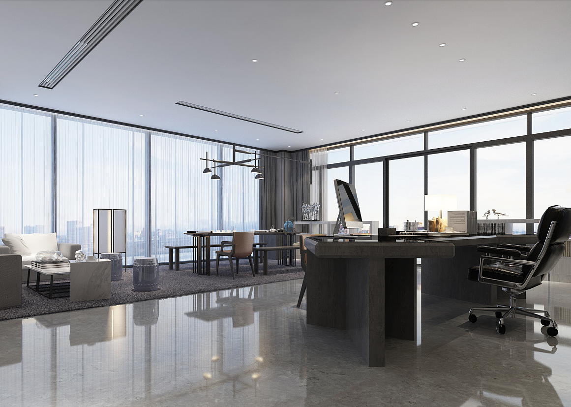 160平米极简禅意办公室设计效果图赏析