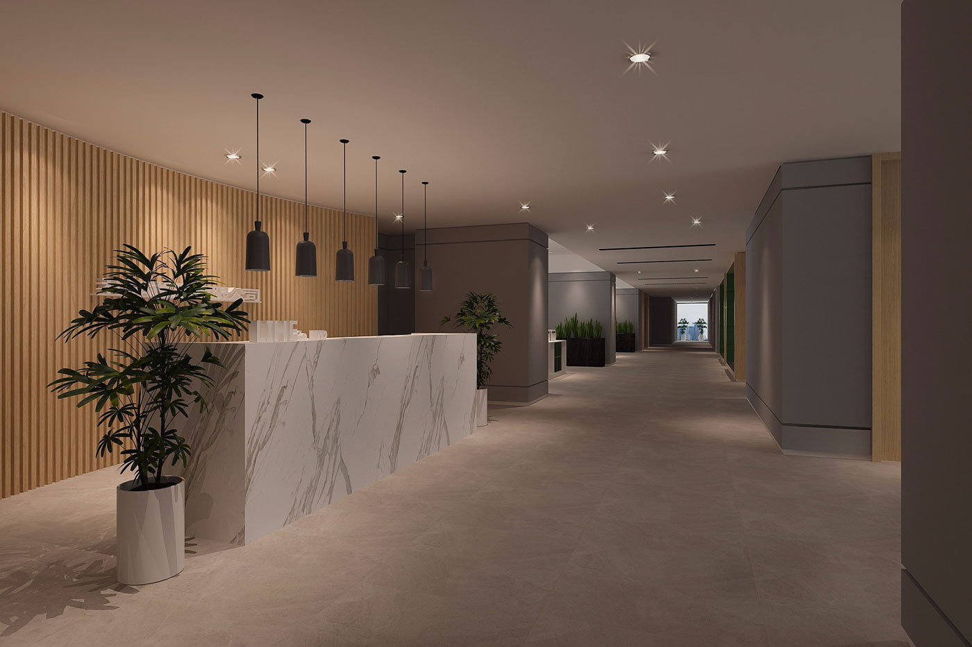 410平米中式风办公室装修设计效果图