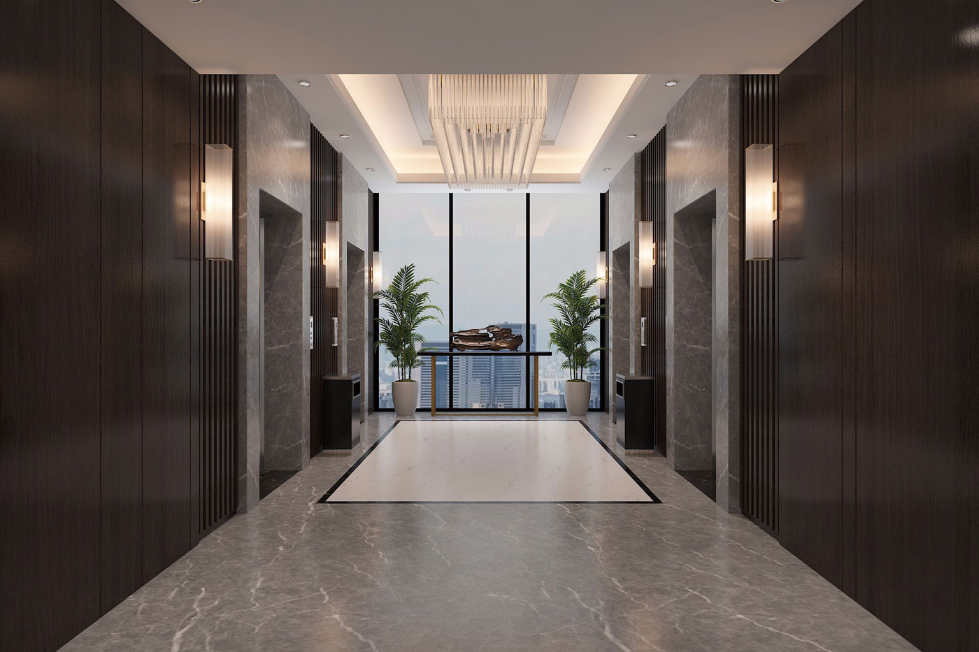 410平米中式风办公室装修设计效果图