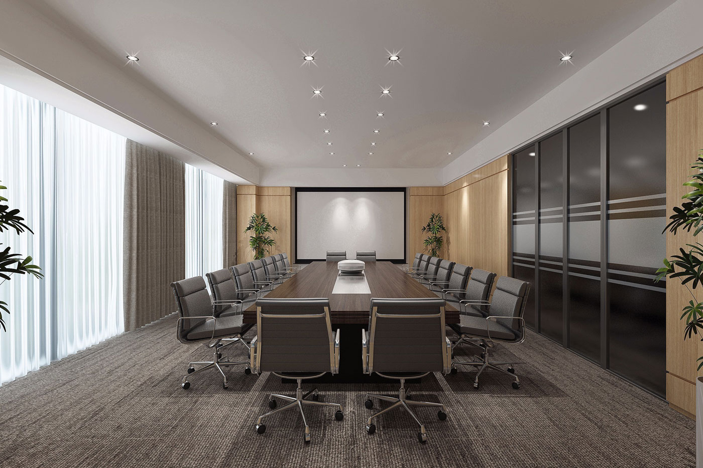 410平米中式风办公室装修设计效果图