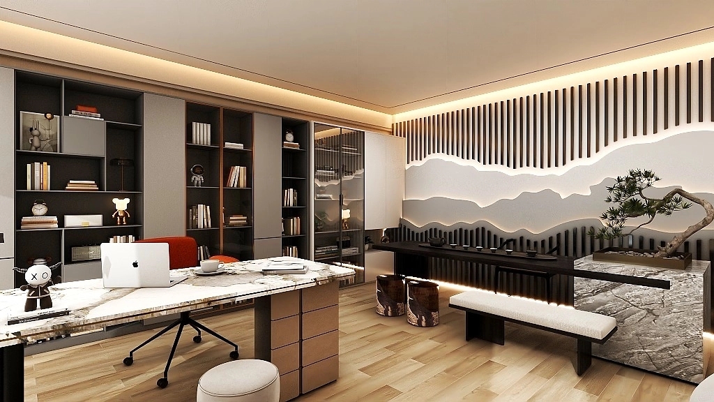 185平米公司办公室装修设计效果图