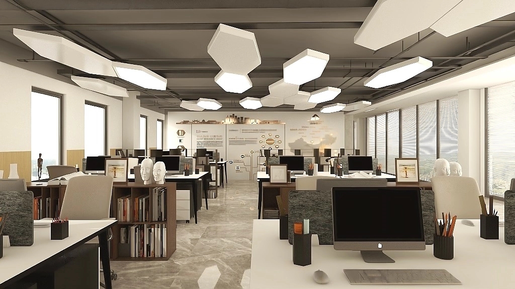 185平米公司办公室装修设计效果图
