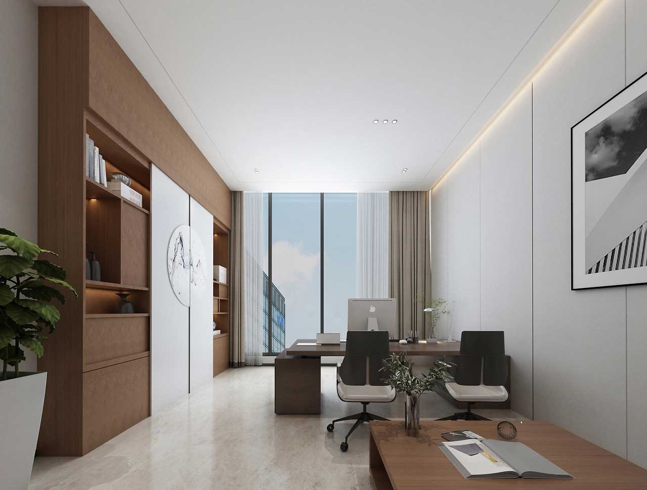 1000平米写字楼办公装修设计效果图