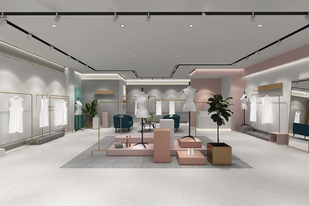150平米商场女装专卖店装修设计效果图