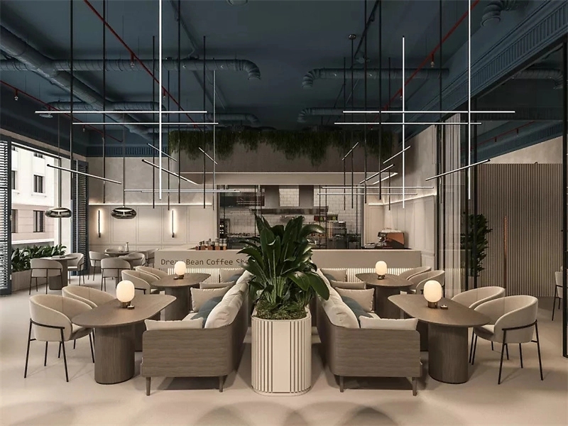 120平米时尚咖啡馆设计效果图