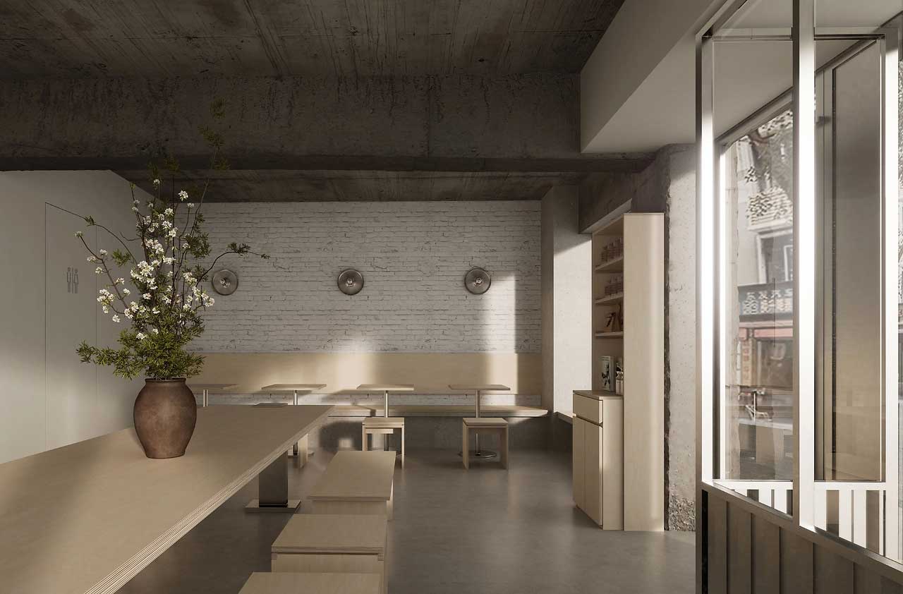 80平米社区咖啡店设计装修效果图