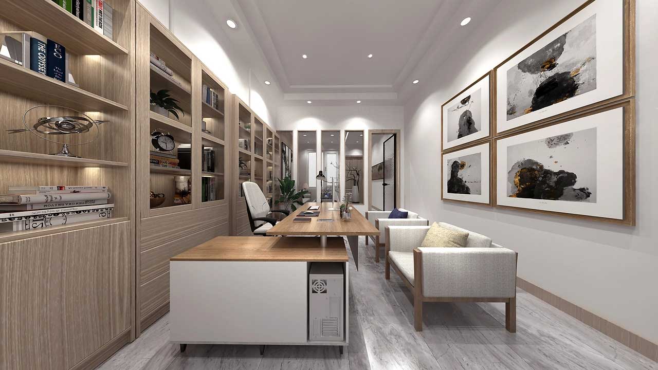 210平米学校办公室接待室装修设计效果图