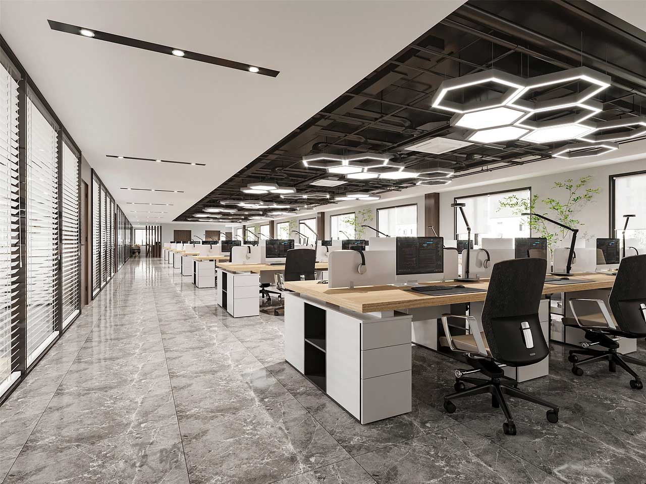 610平米现代风办公室装修设计效果图