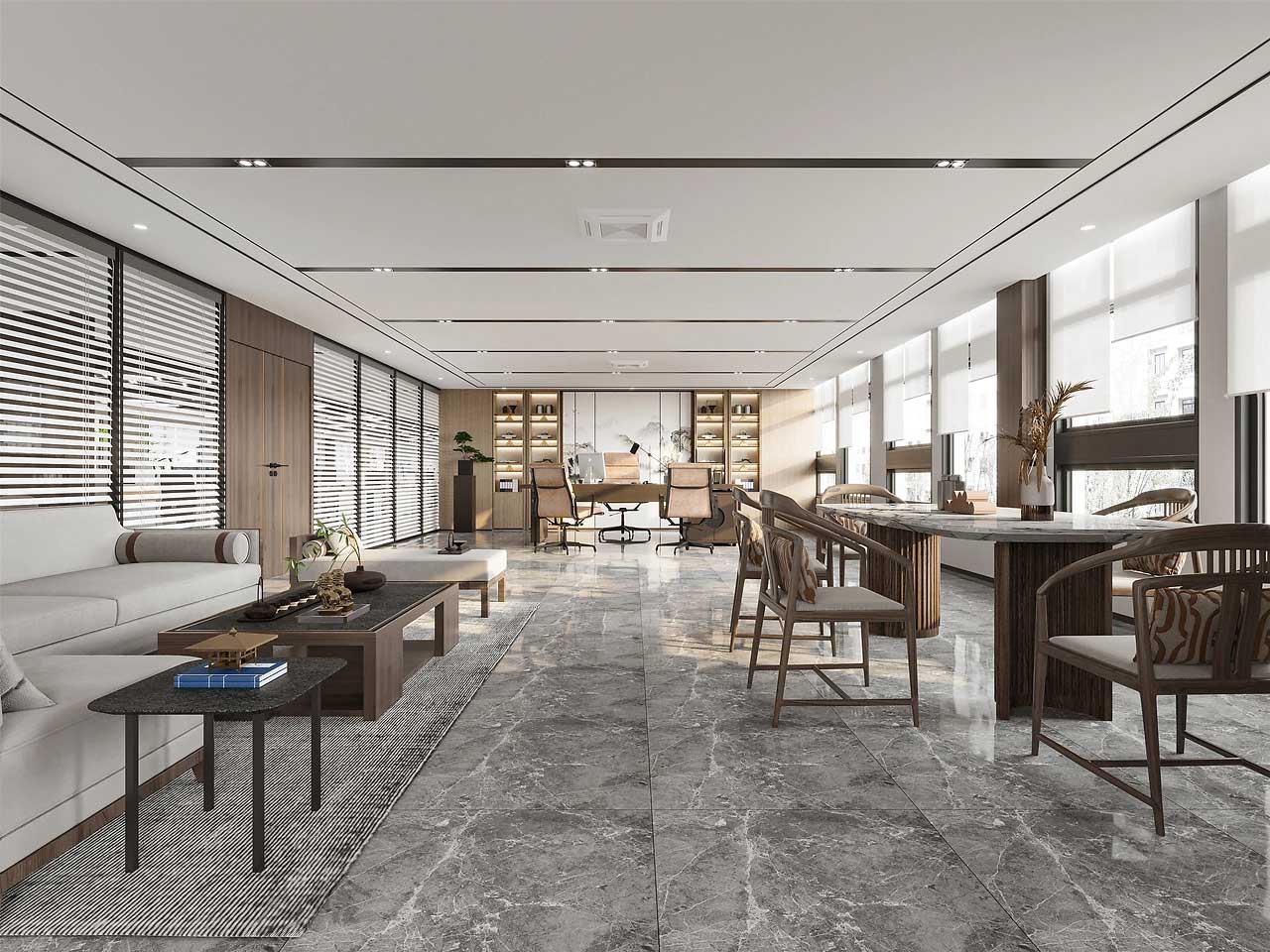 610平米现代风办公室装修设计效果图