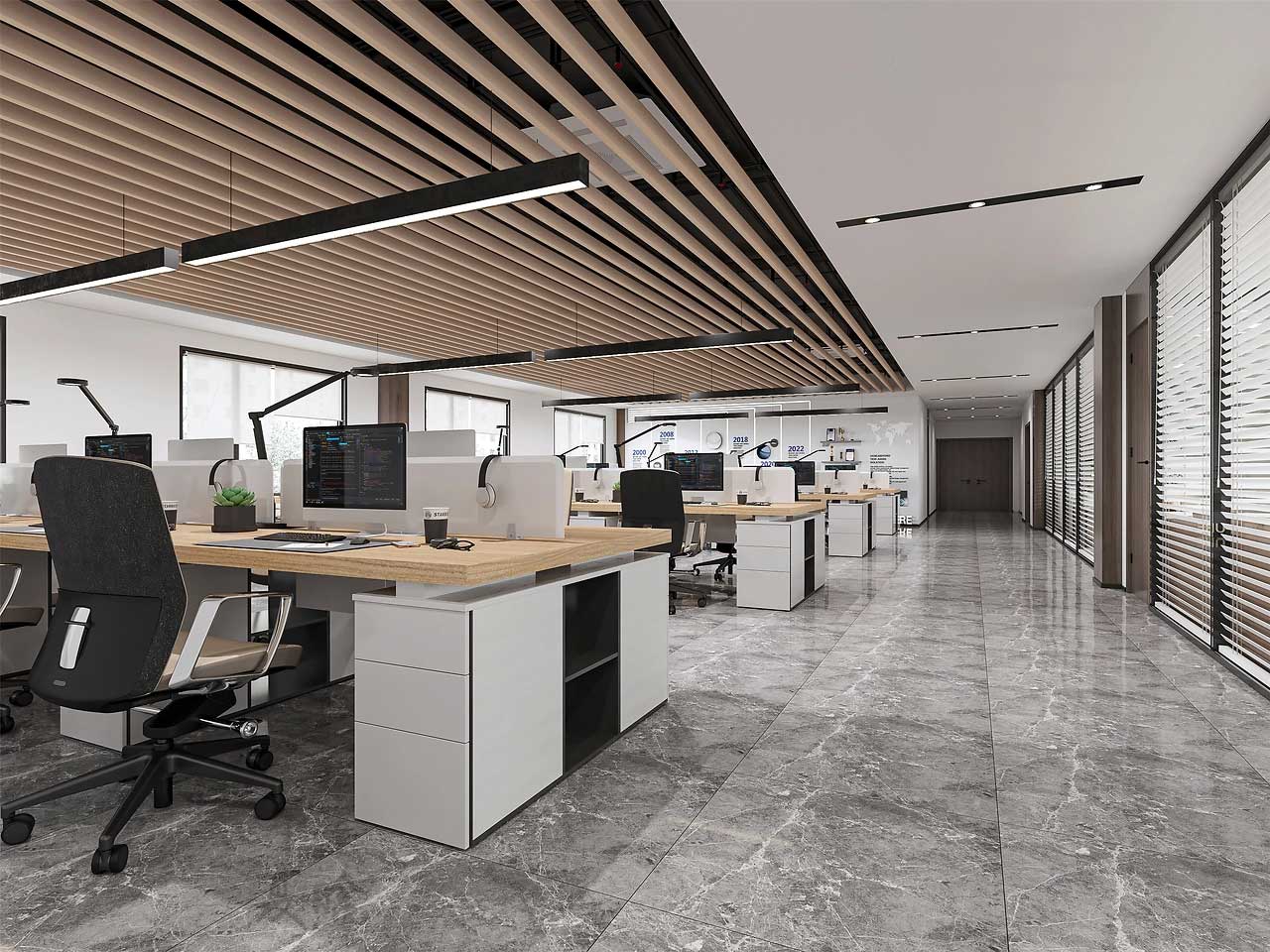 610平米现代风办公室装修设计效果图