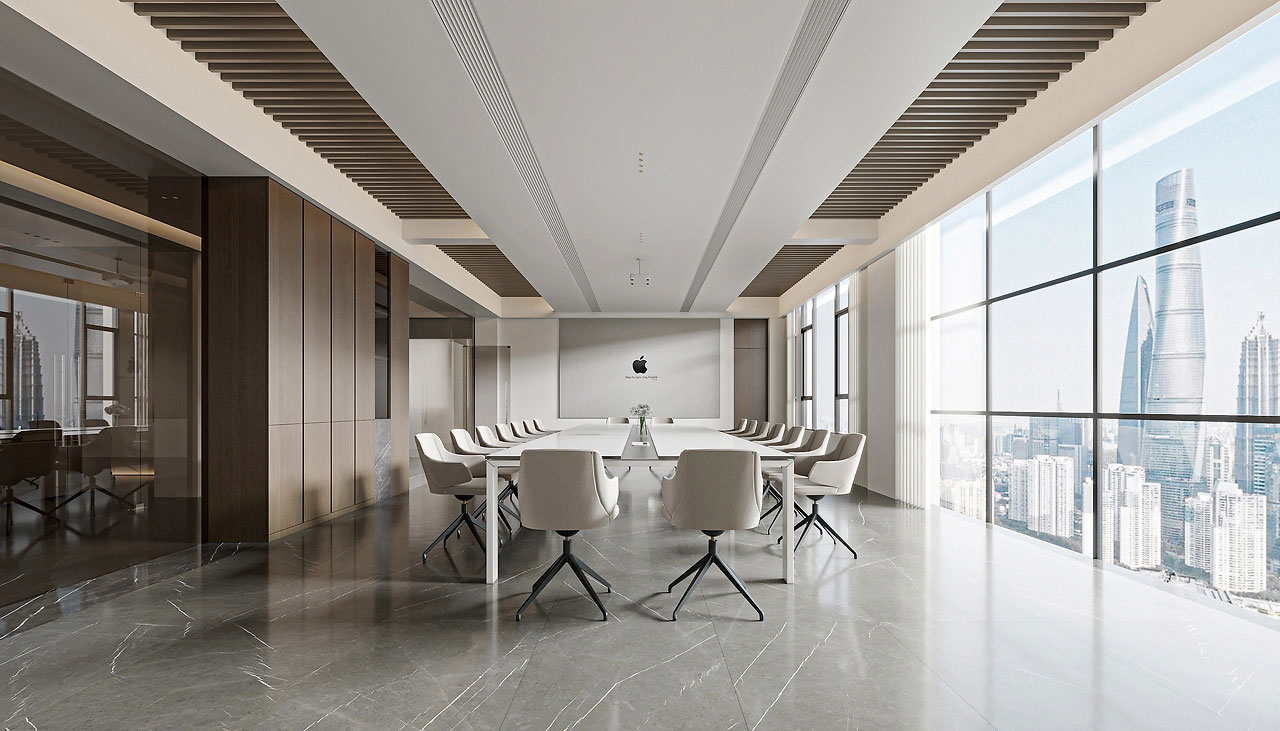 200平米新中式办公室装修设计效果图