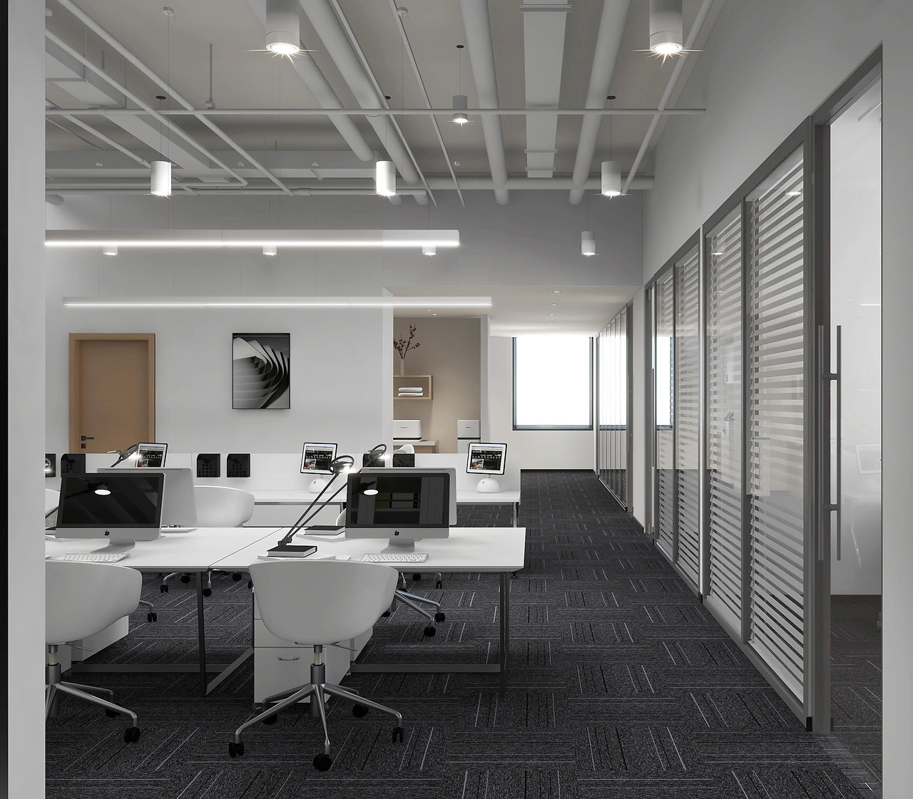 115平米郑州办公室装修设计效果图