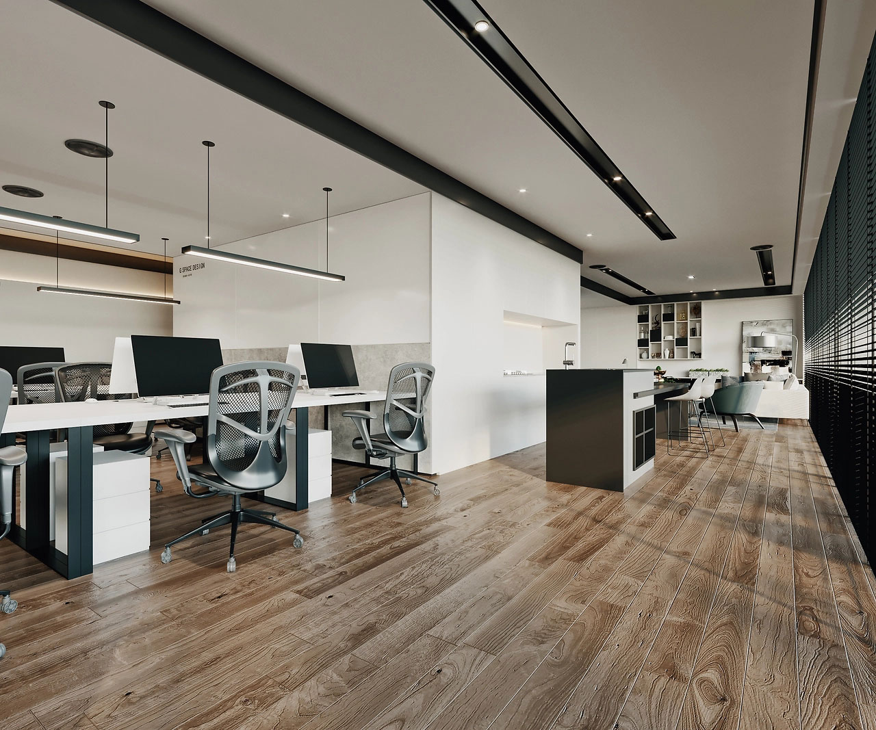 180平米郑州办公室设计装修效果图