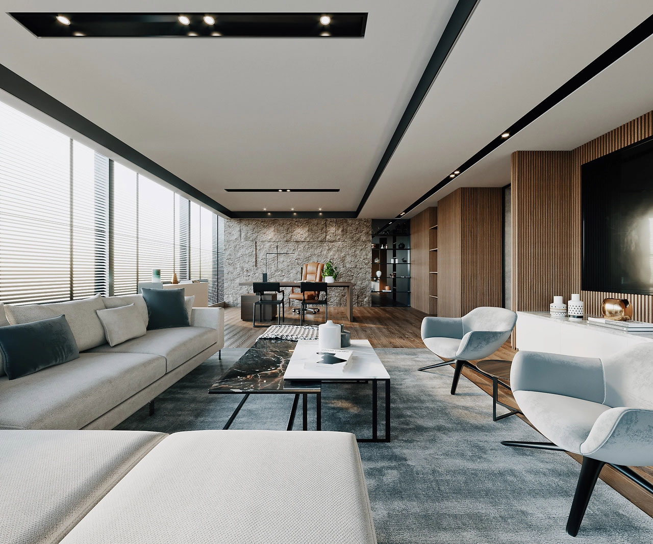 180平米郑州办公室设计装修效果图