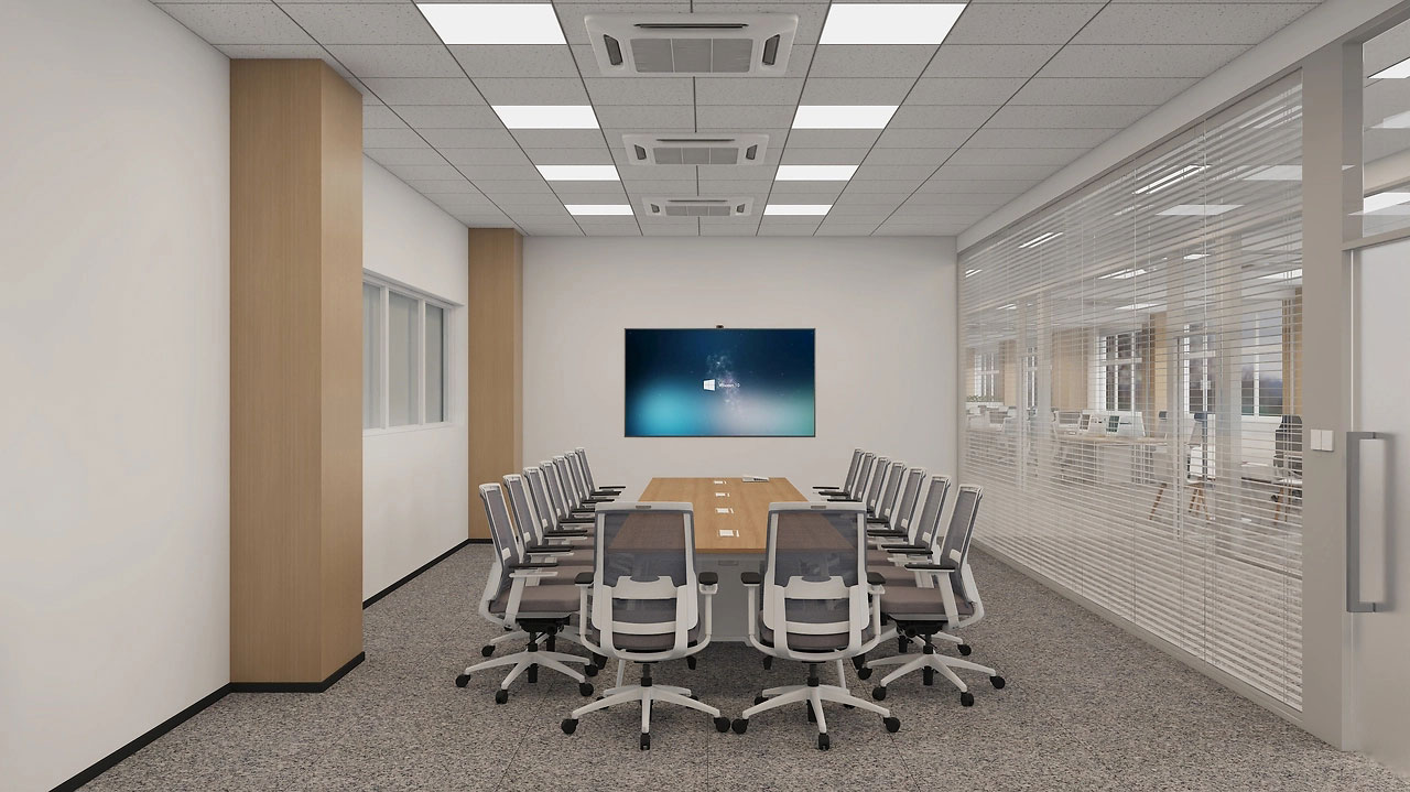 258平米新密办公室设计装修效果图鉴赏