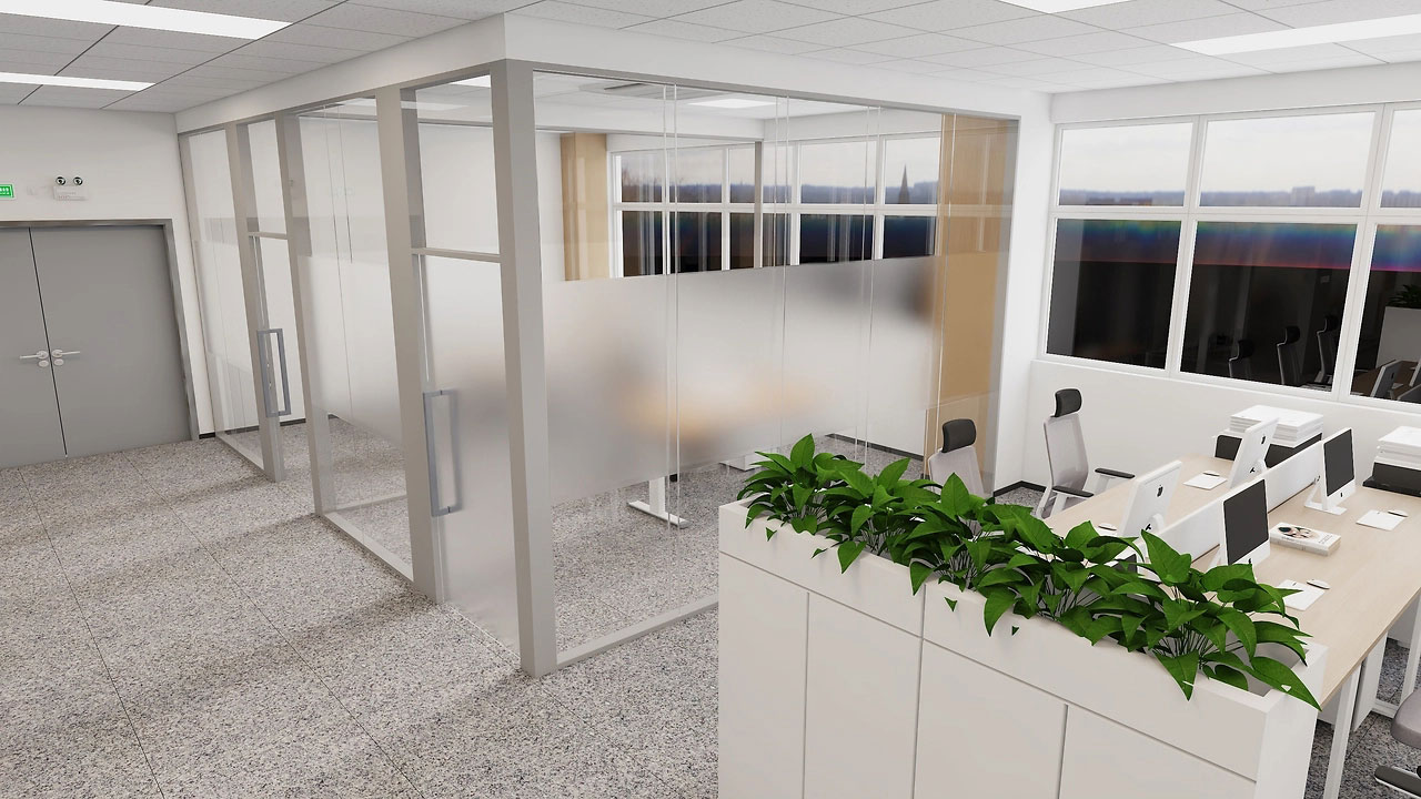 258平米新密办公室设计装修效果图鉴赏