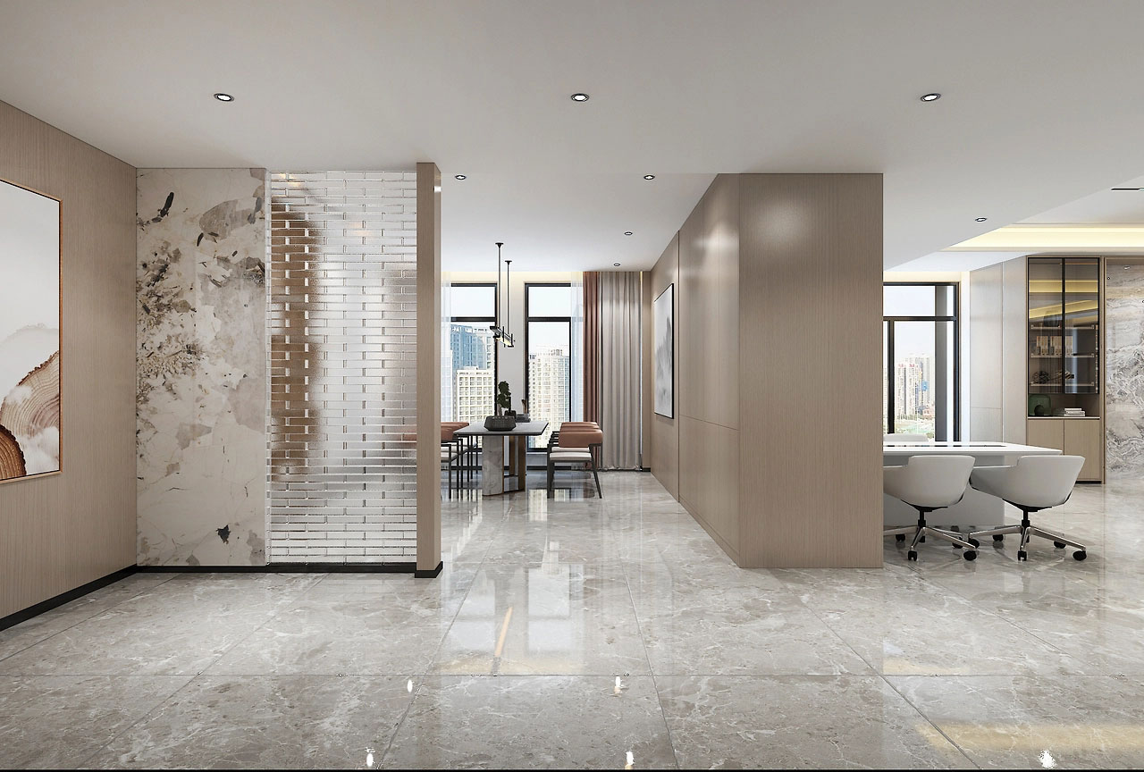 145平米郑州办公室装修设计效果图