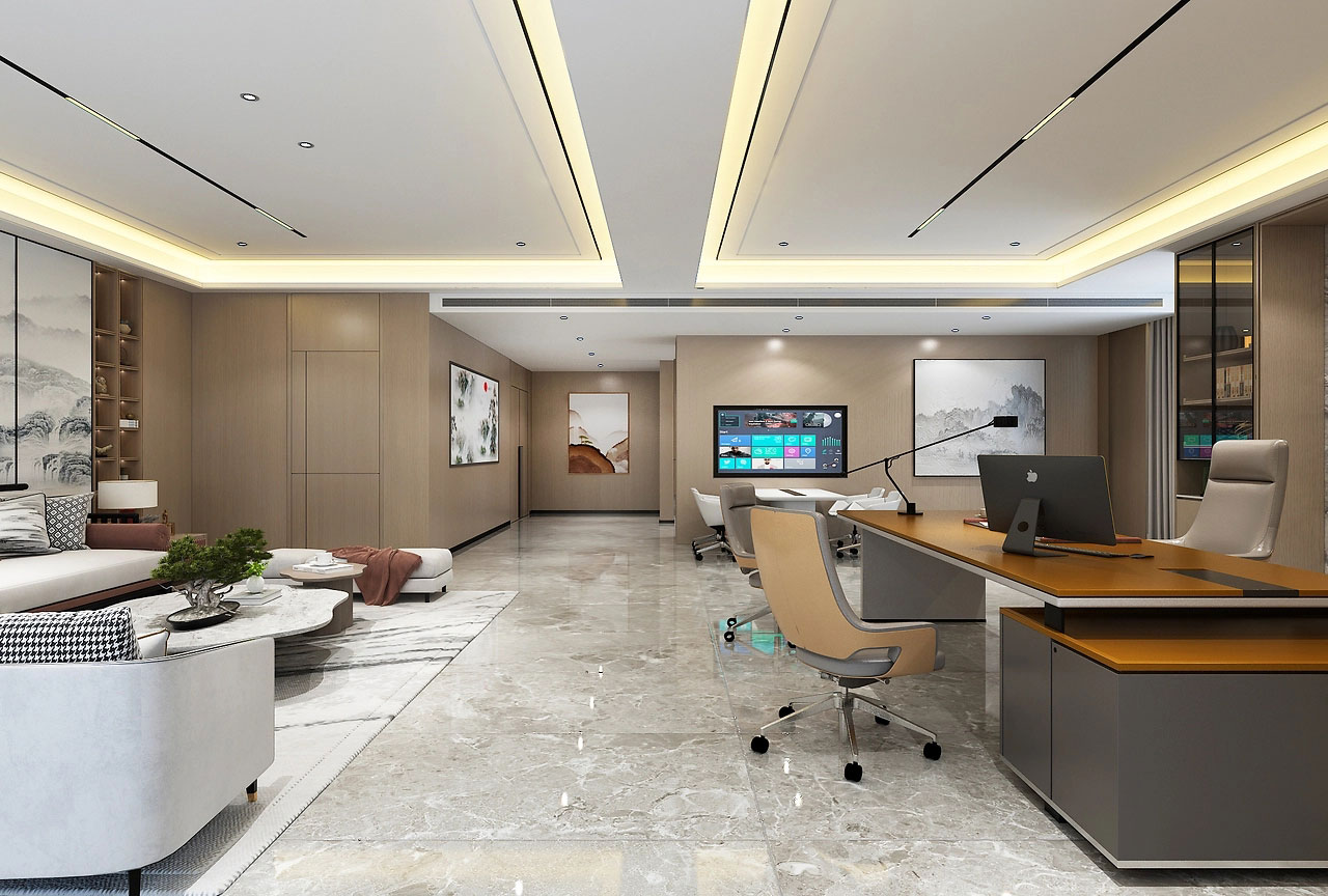 145平米郑州办公室装修设计效果图
