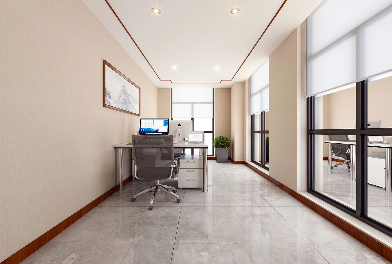 185平米简约时尚办公室装修设计效果图