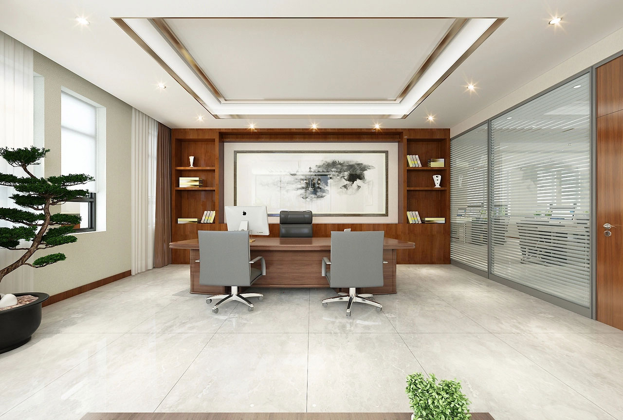185平米简约时尚办公室装修设计效果图