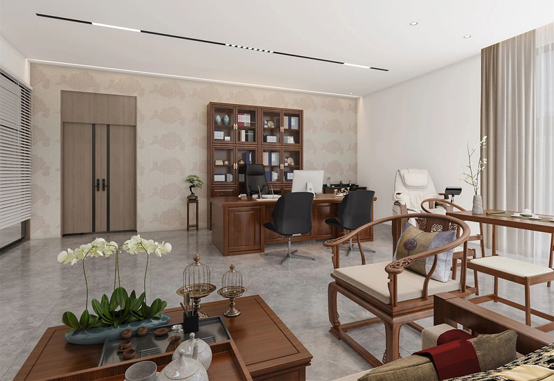 165平米简洁大气办公室装修设计效果图