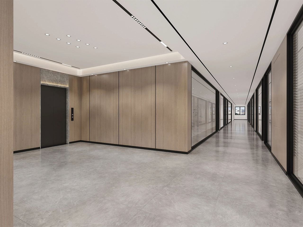 165平米简洁大气办公室装修设计效果图