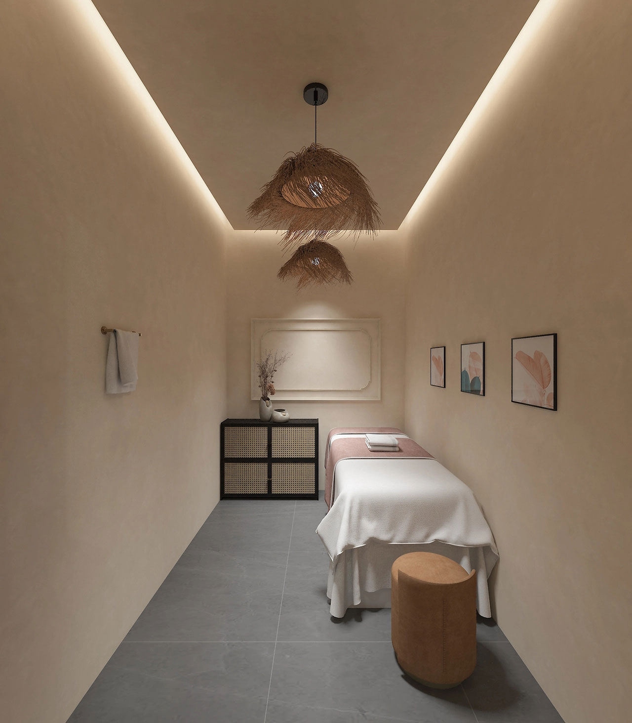 85平米美甲美睫店装修设计效果图