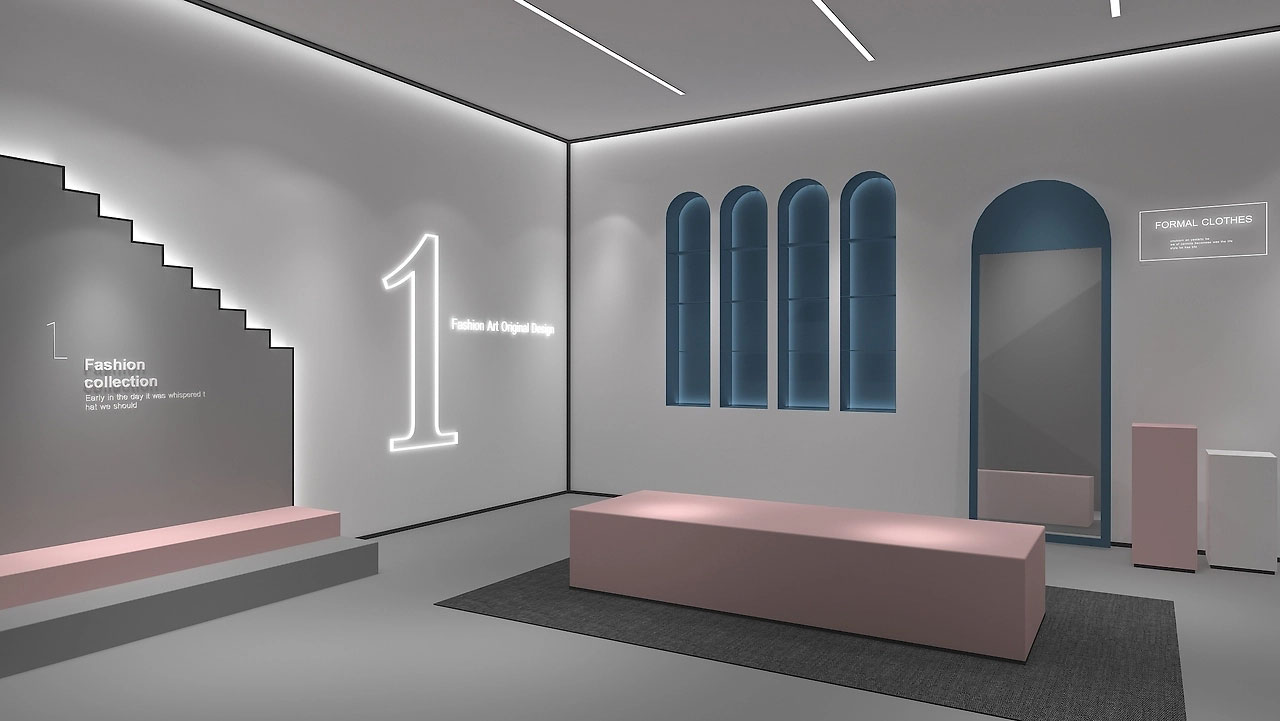 232平米女装直播间设计装修效果图