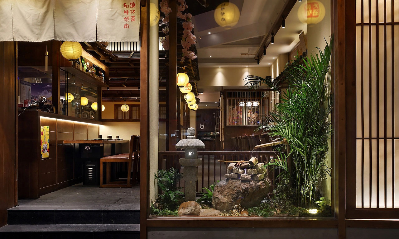 187平米郑州日料店装修设计效果图