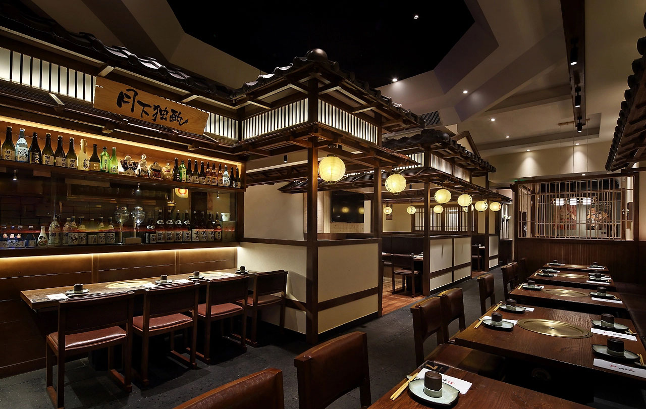 187平米郑州日料店装修设计效果图